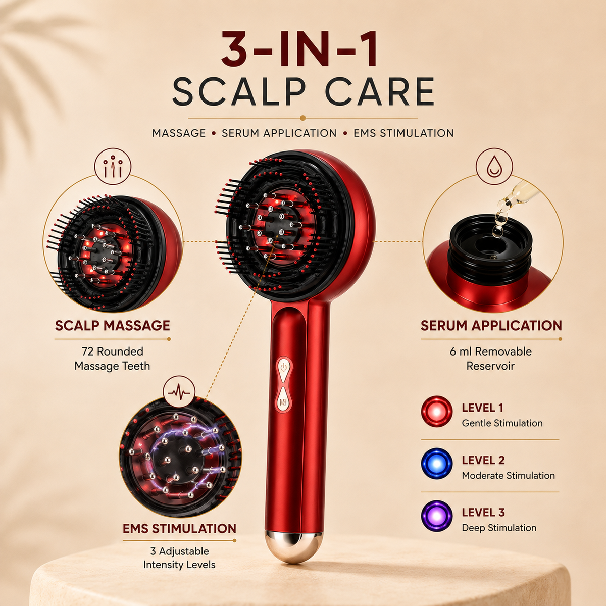 3-in-1 Electric Scalp Massager