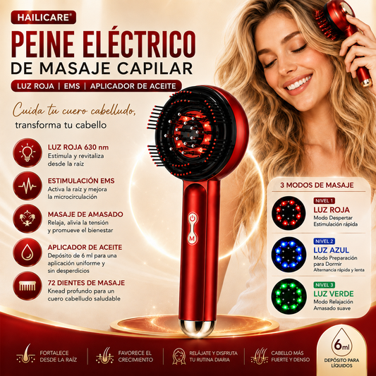 Peine Eléctrico Capilar 3 en 1